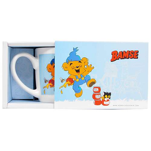 Mugg Bamse , dunderhonung, blå, 27 cl, BAMSE