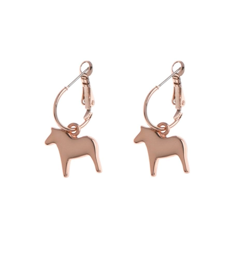 Hanging earrings Dalahäst rosé 