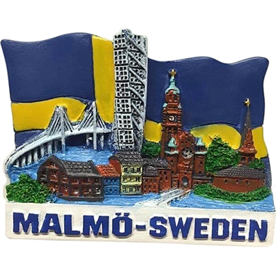Magnet Malmö-Sweden Svensk flagga
