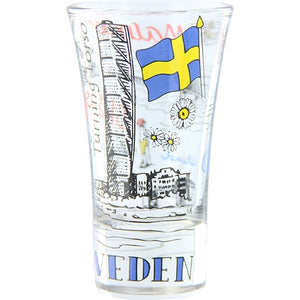 Shotglas Malmö Teckning 8,5 cm