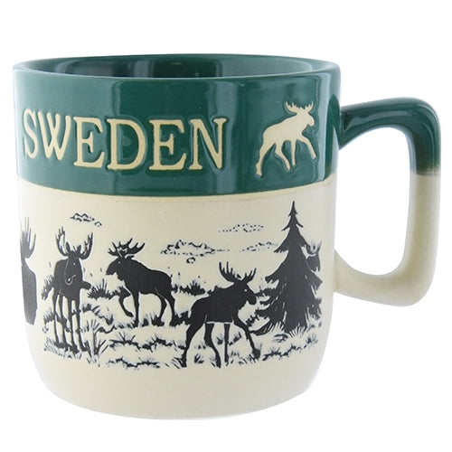 Mug Elk Sweden, two-tone green